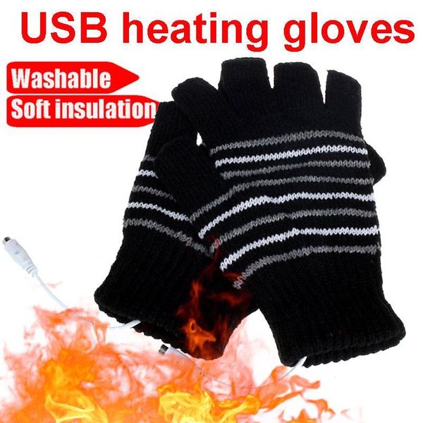 

battery powered outdoor winter gloves heated gloves sports 5v 2 color knitting motorcycle hunting knitted heating