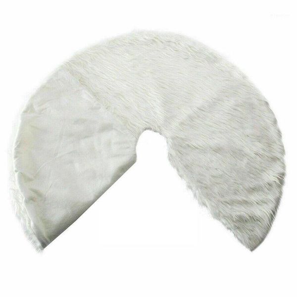 

new christmas ornaments and holiday products pure white christmas plush tree skirt1