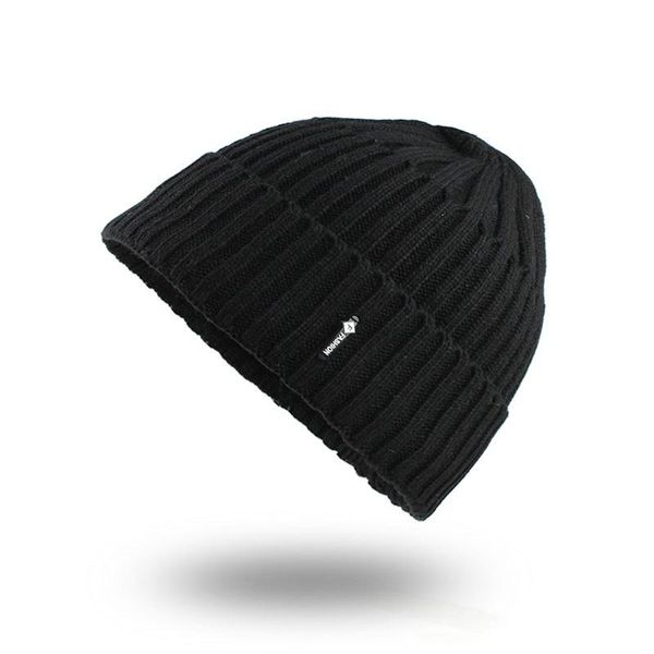 

flb] повседневные шапочки для мужчин женщины моды вязаной winter hat solid color hip-hop skullies hat bonnet unisex cap gorro f18045 sqcwvy, Black;white