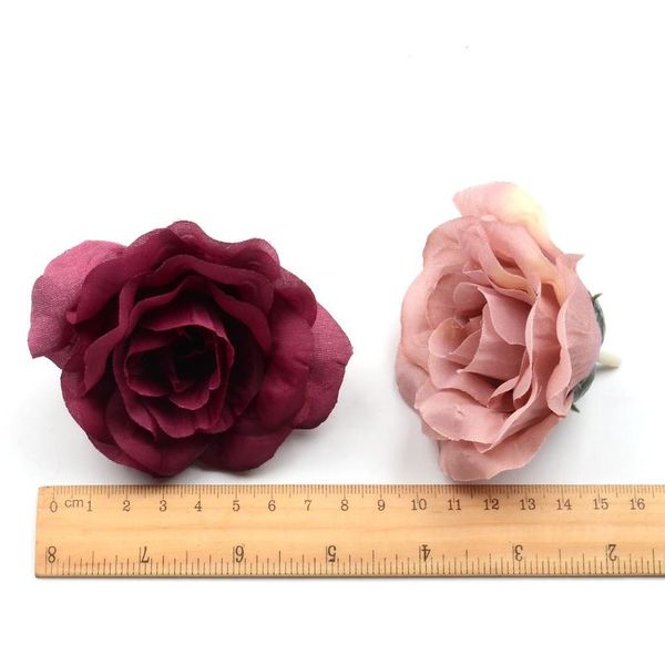 

10pcs 8cm large artificial rose silk flower heads for wedding decoration diy wreath gift box scrapbooking craft fake bbyjua