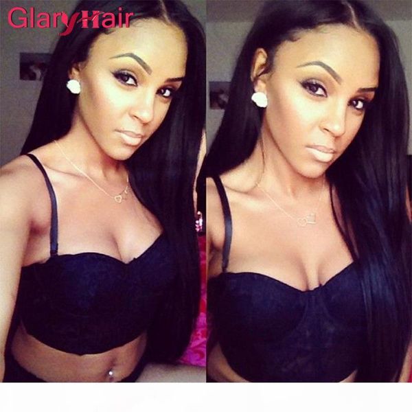 

brazilian silky straight remy virgin hair bundle deals straight human hair bundles unprocessed dyeable remy human hair extensions #1b, Black