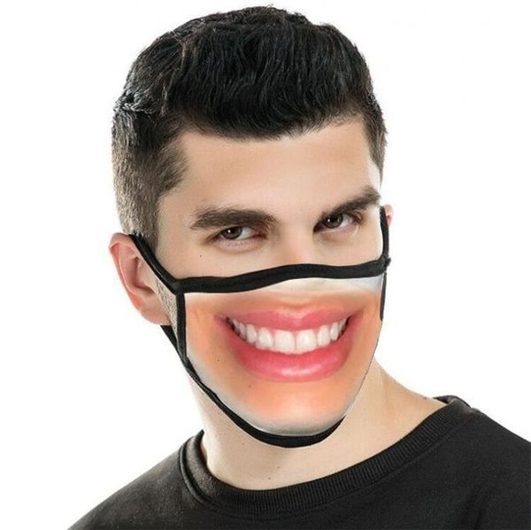 

human factory 12 3d styles fashion funny face printing spoof expression dustproof cotton masks washable reusable mask ew pae6n