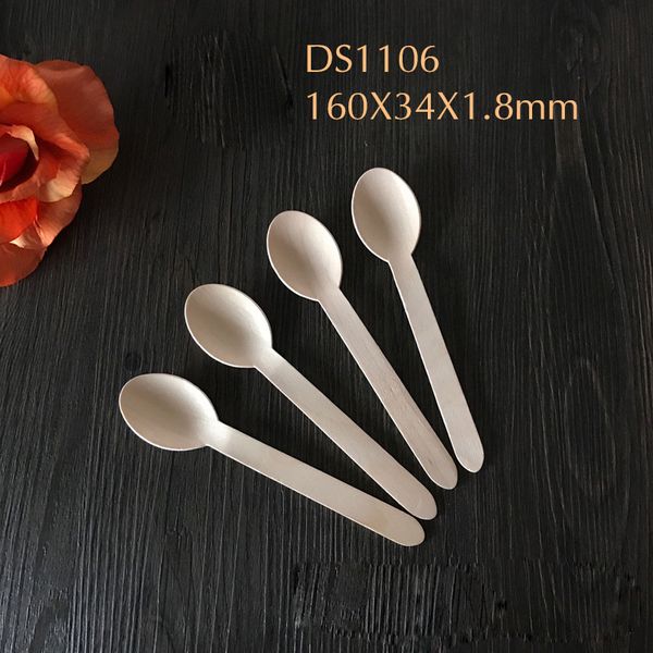 

mini wooden spoon ice cream spoons wedding party banquets disposable wood cultery utensils kitchen tools