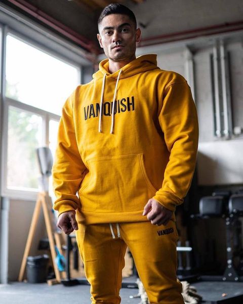 

muscle doctor brother fashion brand new leisure sports suit men's fitness sweater pants, Gray