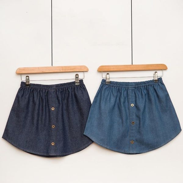 

women chic cowboy rendering skirt shirt false half-body skirt short a word, Black