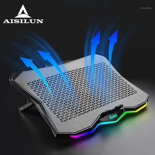 

lapcooler stand support 12" to 15.6" with led rgb lighting 2 usb lapcooling pad heat dissipation holder for notebook1