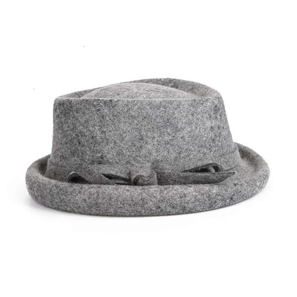 

and linglong clothing autumn winter wool hat korean casual versatile warm sheep felt hat, Blue;gray