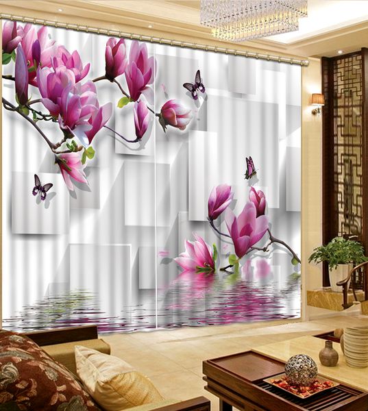 

hu die and flowers luxury blackout 3d window curtain for living room bedroom drapes cortinas customized size