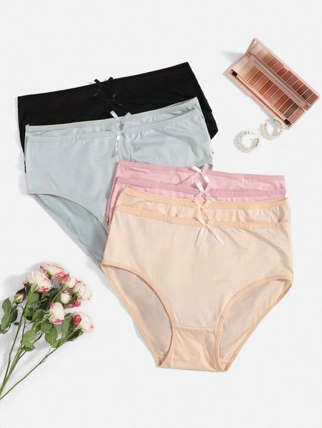 

8pack plus plain panty s37r#, Black;white