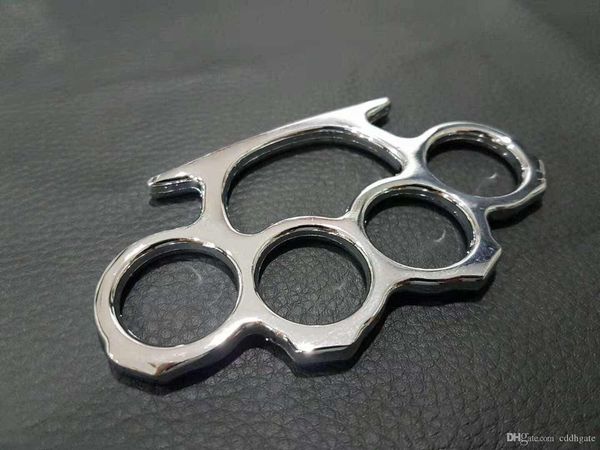 

2pcs silver gold and black thin steel brass knuckle dusters self defence gear ing