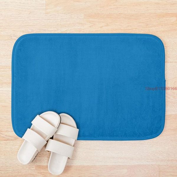 

bath mats mat french blue solid plain color palette of the year 2021 3d pattern print anti slip soft washable bathroom