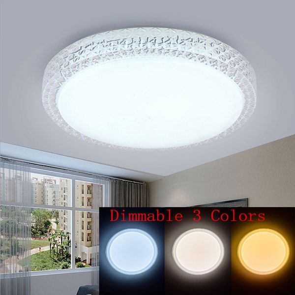 

2021 new led ceiling lights modern lighting fixture surface mounted 48w 220v dimmable lamp living room bedroom kitchen with 3 color cx6h