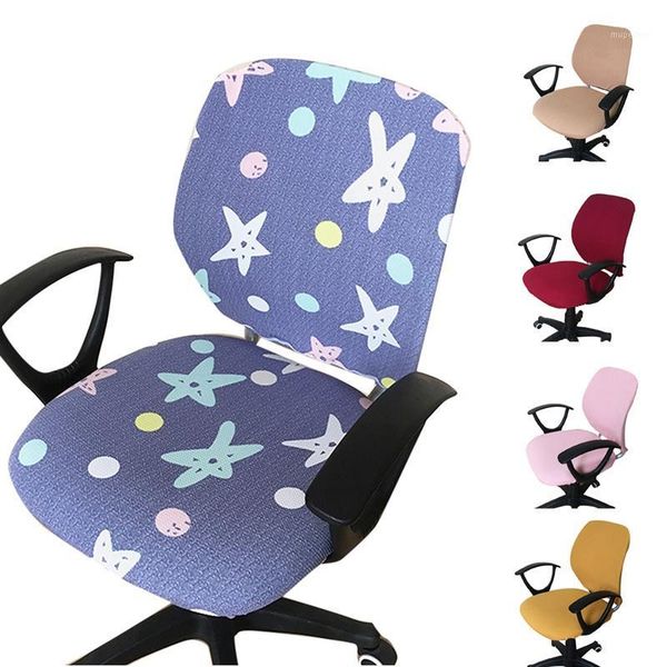 

chair covers computer cover elastic armchair anti-dirty rotating office seat cove removable protector1