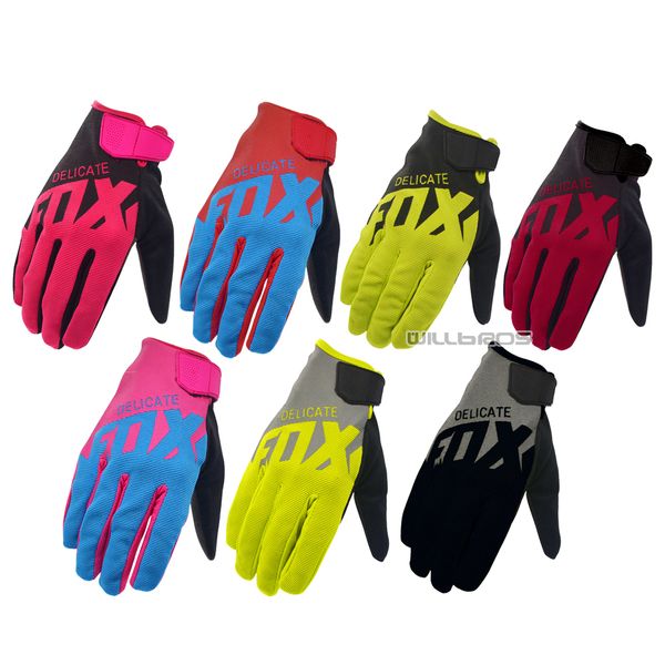 

delicate fox motorbike motocross mx dirt bike ranger motor scooter riding black pink gloves, Blue;gray