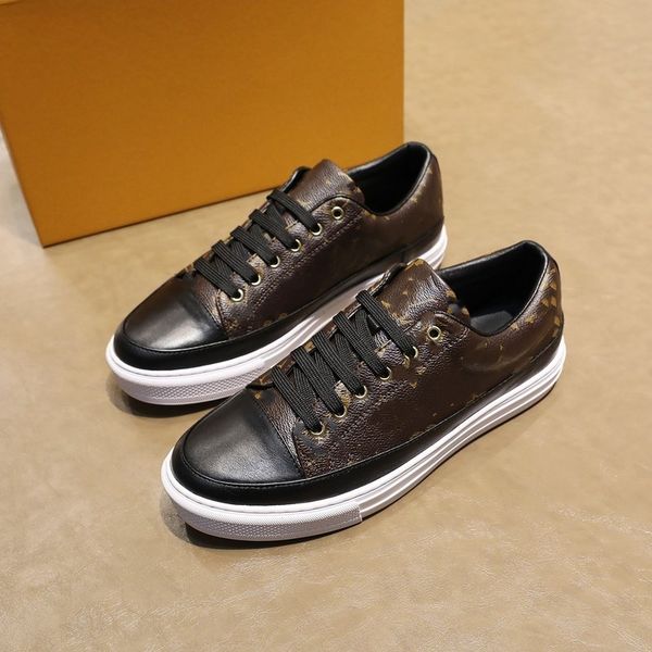 

fire open designer shoes white men pairs genuine leather designer sneaker colorful stripe casual shoes for men, Black