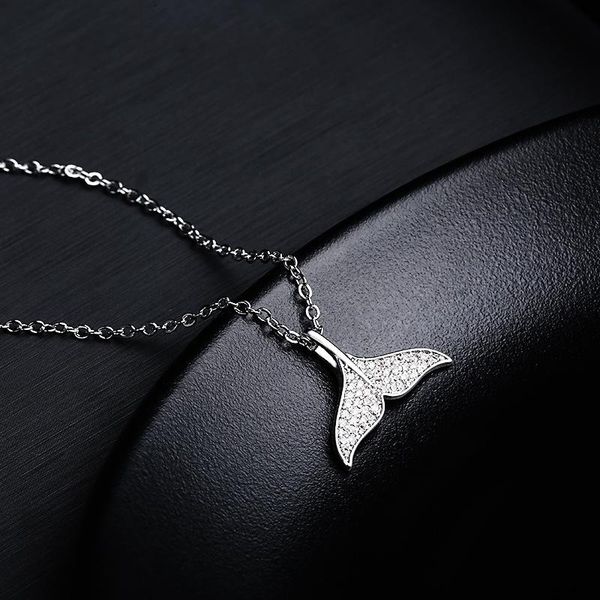 

chokers tiny trendy cubic zirconia crystal dolphin pendant necklace luxury classics animal necklaces for womendelicate jewelry 2021, Golden;silver