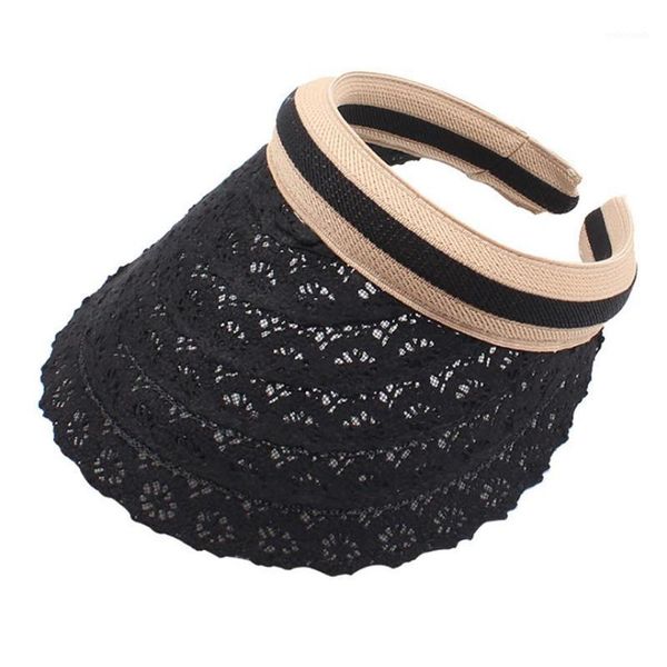 

wide brim hats missky women sun sweet lace visors for and girls long thicker adjustable hat female caps1, Blue;gray