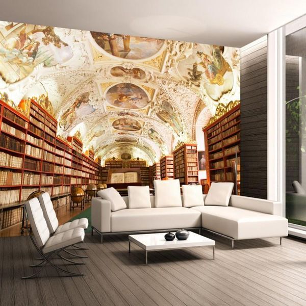 

wallpapers dropship po wallpaper 3d european continental retro architecture mural library tv background restaurant wallpaper1