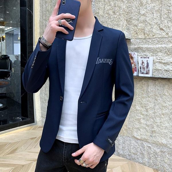

men's suits & blazers stylish wedding men blazer slim fit embroidered suit jackets formal costume homme ba60xf, White;black