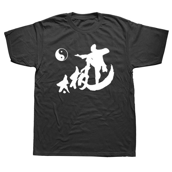 

марка китайских иероглифов tai chi печать вскользь тройники new kung fu тайцзи китай стиль мужские балахон дизайнеров футболка толстовка