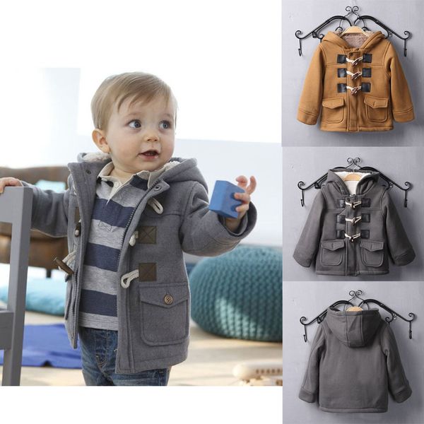 

benemaker baby winter jacket for girl boy fleece windbreaker children clothing thick wool coat tollder kid clothes outwear jh090 lj201130, Blue;gray