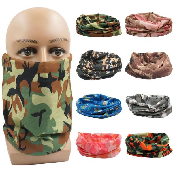 

cycling caps & masks polyester outdoor bandana multifunction camouflage motorcycle neck gaiter headwrap woman turban bonnets, Black