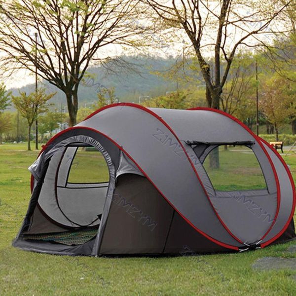 

tents and shelters automatic outdoor tent waterproof camping thickened quick opening travel windbreak double people1