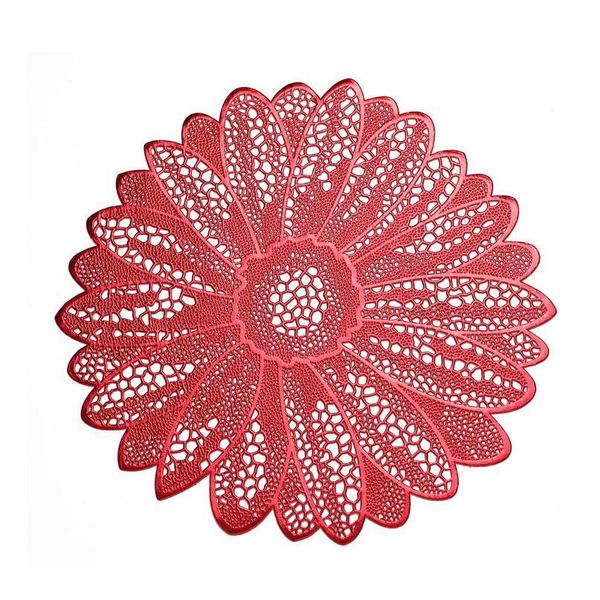 

table mat placemats octagonal hollow waterproof non slip table mats heat-insulated pad coaster home decoration dinner jllejw