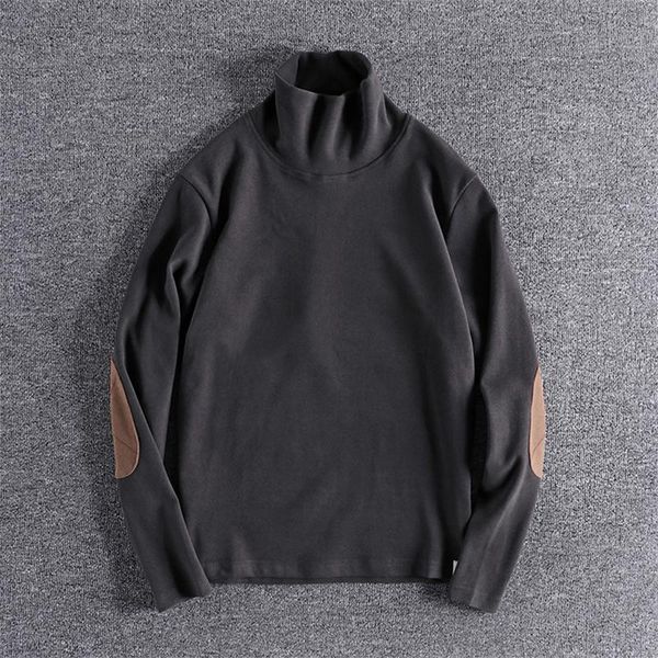 

men's sweaters autumn winter men knit sweater fashion trend high-neck warm youth bottoming long sleeve stitching european american clot, White;black