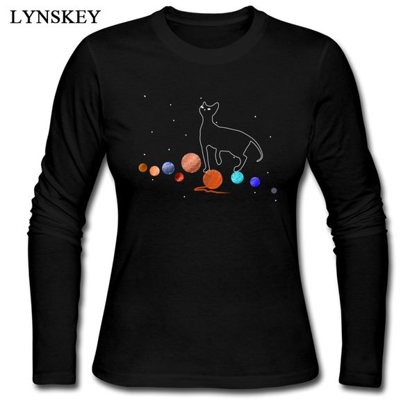 

lynskey funny long sleeve 2017 fashion geek summer cat yarn planets swea for women sport hooded sweatshirt hoodie t shirt