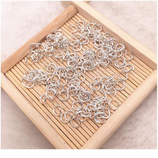 

4/5/6mm jump ring single loop open silver jump rings split rings for jewelry necklace bracelet chain connector qylgiq