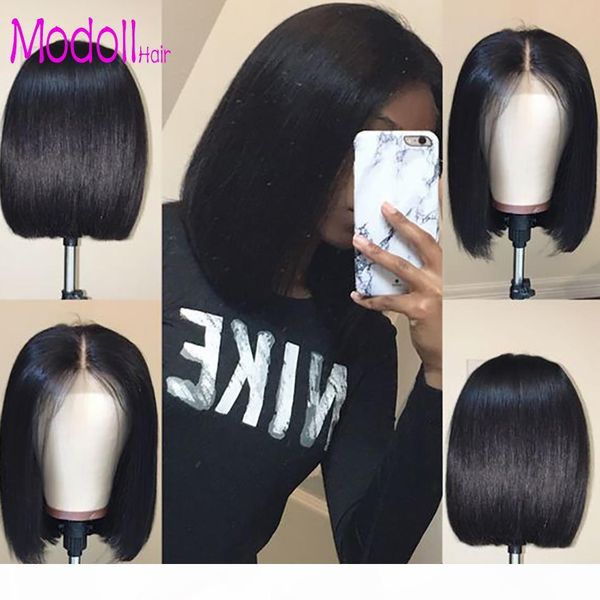 

human hair lace front wigs brazilian hair short bob ombre wigs perruques de cheveux humains 150% density 613 blonde lace wig human hair, Black;brown