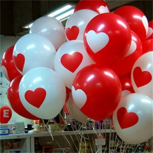 

50pcs balloons white red love round heart wedding balloon birthday party wedding decoration marriage accessories latex ballute 1027