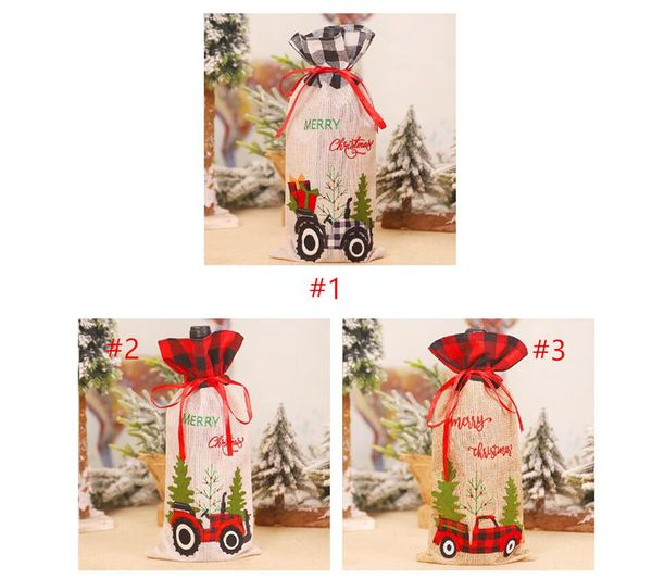 

новое рождество вино крышка с bow xmas красного автомобилем trucker плед белье бутылкой одежда красных бутылок вина обложки сумка новогоднее, Black;white