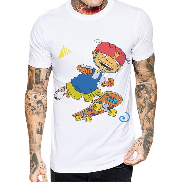 

casual white short sleeve mens printed homme funny cartoon skateboard man tshirt sport hooded sweatshirt hoodie men t shirt