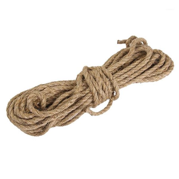 

6mm jute string twine twisted hessian cable for craft 15m1, Black;white