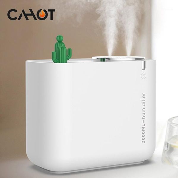 

cadouble nozzle usb air humidifier 3l water capacity cool mist maker fogger colorful nightlight ultrasonic humidificador1