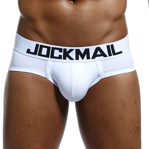 

jockmail men's underwear men briefs jockstrap pouch cuecas cotton panties thongs underpants gay slip tanga homme srting, Black;white