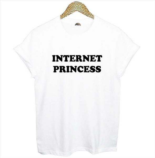 

internet princess letters print women t shirt cotton casual funny shirt for lady white black tee drop ship t 216