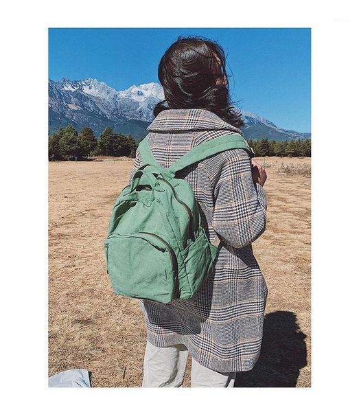 

backpack 2021 schoolbag vintage sense girl wild casual student campus portable rucksack1