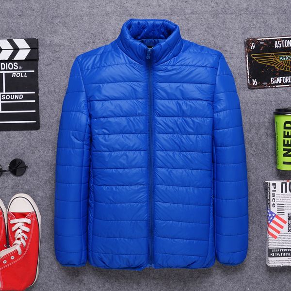 

e-baihui 2021 new autumn and winter men's stand collar short size cotton padded jacket light middle-aged and young slim casual coat f88, Black;brown