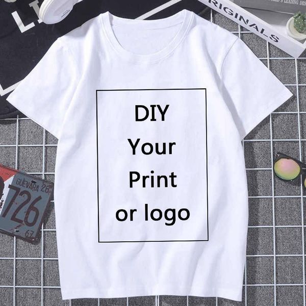 

harajuku women t-shirt 2021 summer custom logo pattern printing t shirt casual white short sleeve tshirt