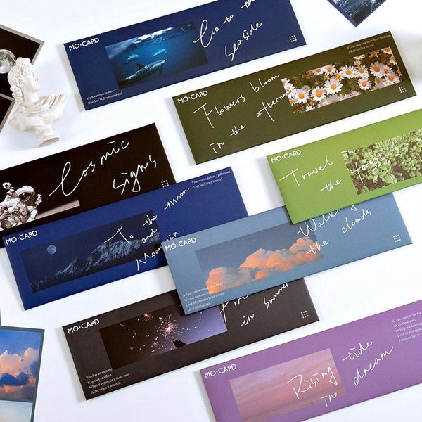 

8 designs of sun moon starry sky mountains decorative notepad diary creative self adhesive stationery stickers aesthetics wmtilq
