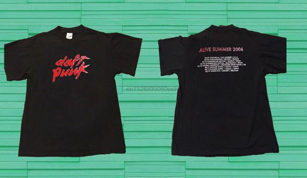 

new reprint daft punk alive summer tour 2006 t-shirt vintage size sport hooded sweatshirt hoodie