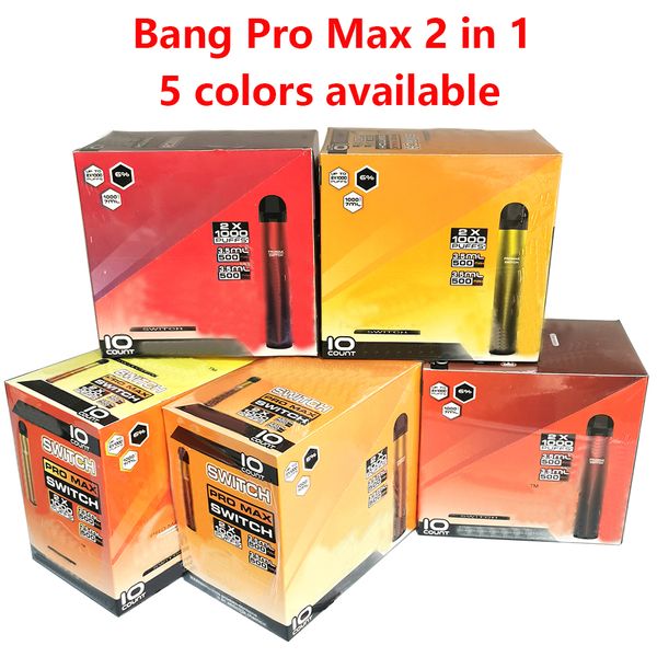 

bang in max switch 2 1 bang & pro xxl xxtra disposable portable device vape vapor cartridge 24 cigarettes vape vaporizer up e to colors dejw