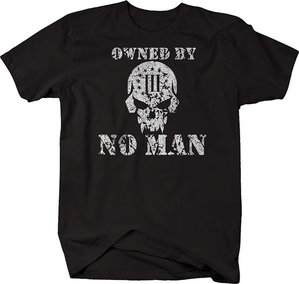 

new fashion t-shirt owned by no man skull 3% independence military t-shirt casual tee shirt sport hooded sweatshirt hoodie