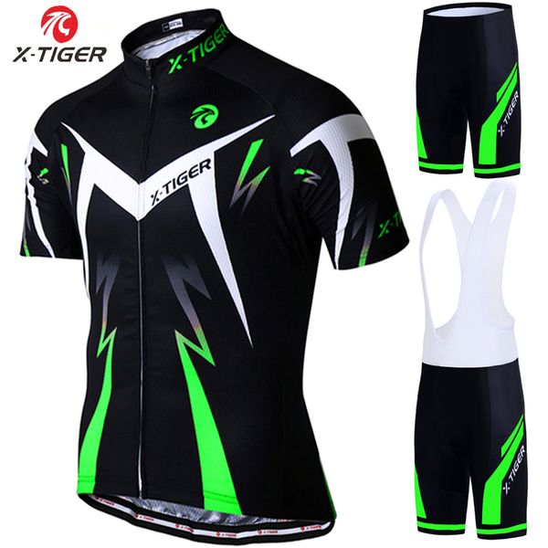 

x-tiger pro cycling jersey set summer short sleeve mountain bike clothes bicycle clothing mtb bike cycling clothing cycling suit c0123, Gray