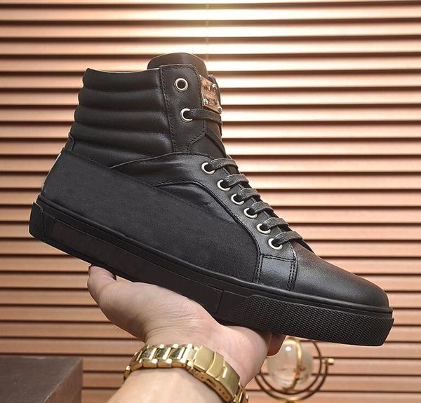

2020 real кожа филиппс pieins кроссовки мужчины обувь chaussures де дизайнер спортивных бездельников бег мартин платформа bottes boots2, Black