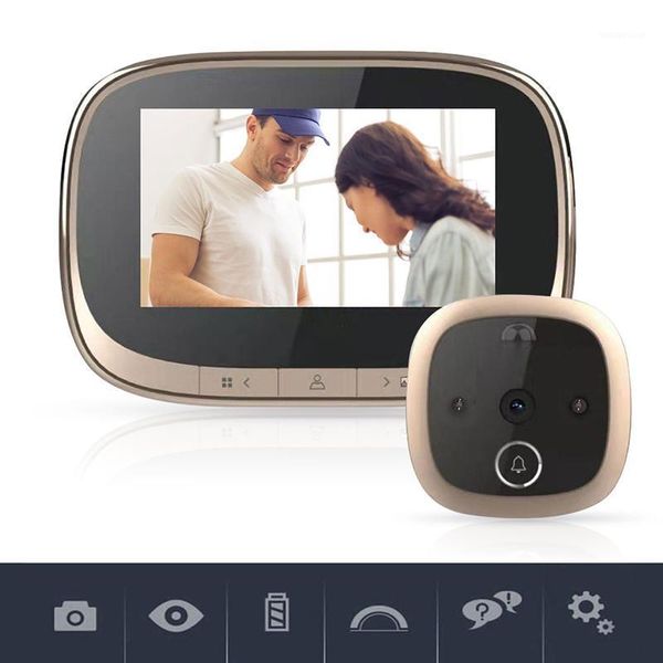 

sf550 4.3 inch wireless digital video doorbell lcd 120 degree eye electronic peephole smart doorbell infrared camera door viewer1
