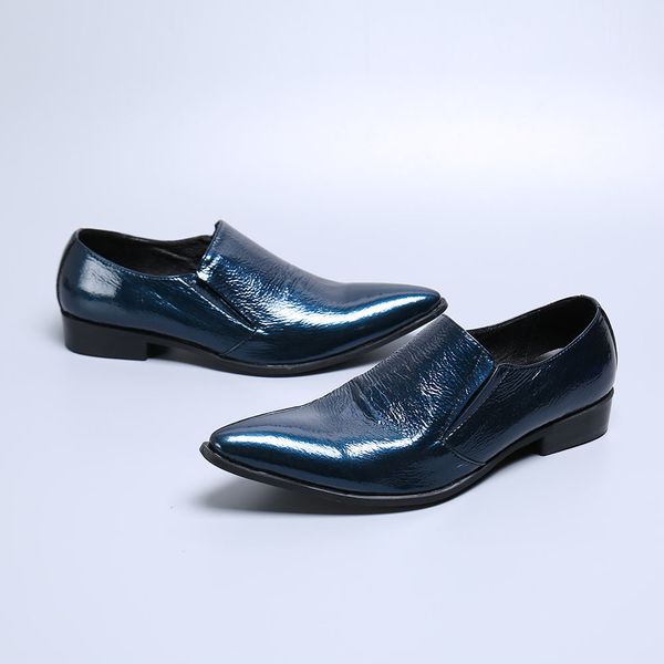 

2020 social the blue pointy leather slithering into flats oxford shoes for men wedding summer moccasins noa4, Black